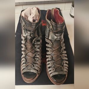 Freebird Black and Brown Ankle Boots